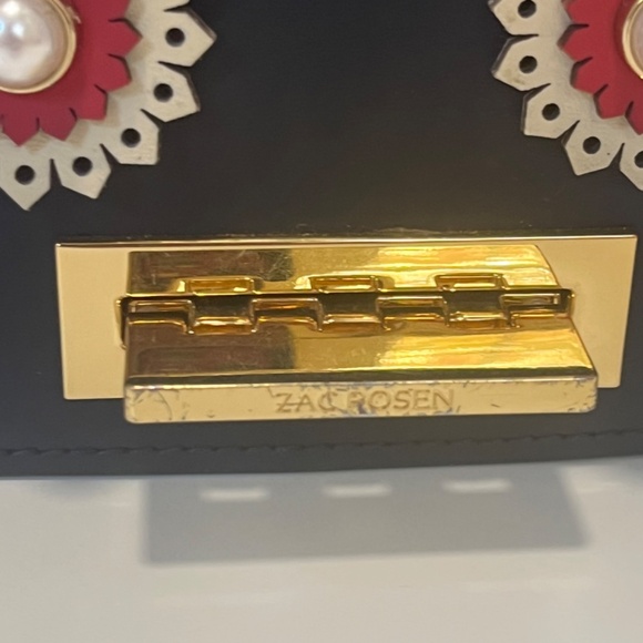 Zac Posen blue with flowers like new handbag - Picture 3 of 6